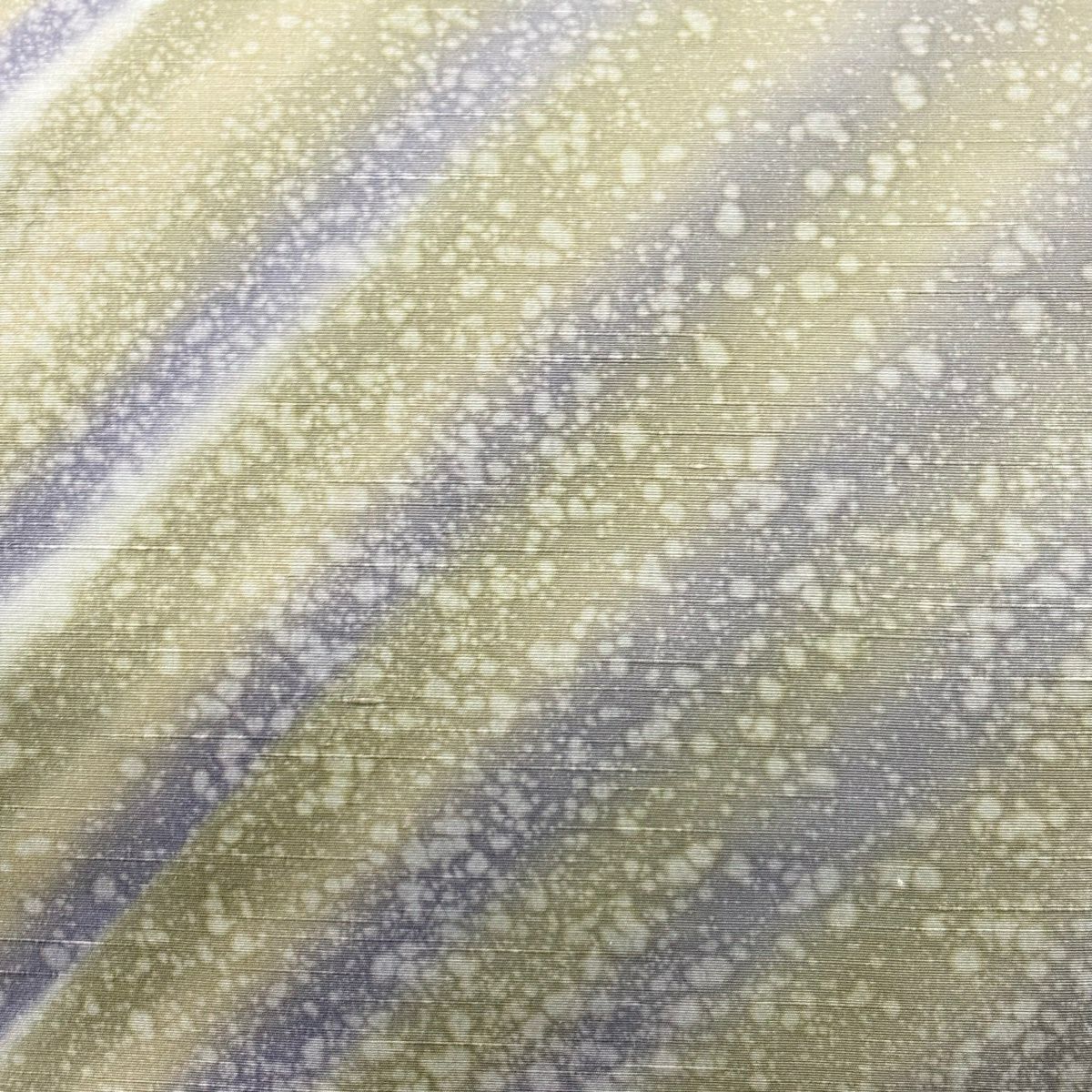 【美品】 袋帶 秀品級 紬織織 斜紋 幾何學 漸層 灰茶 全通 純蠶絲