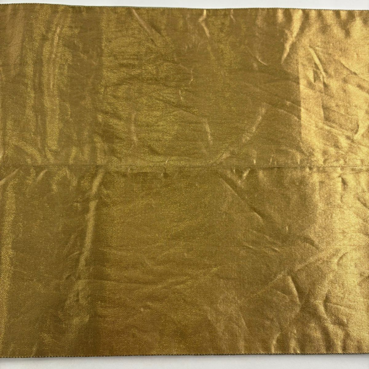 【美品】 袋帶 秀品級 束捲熨斗紋 寶物滿載 金絲 金金箔 金色 六通 純蠶絲