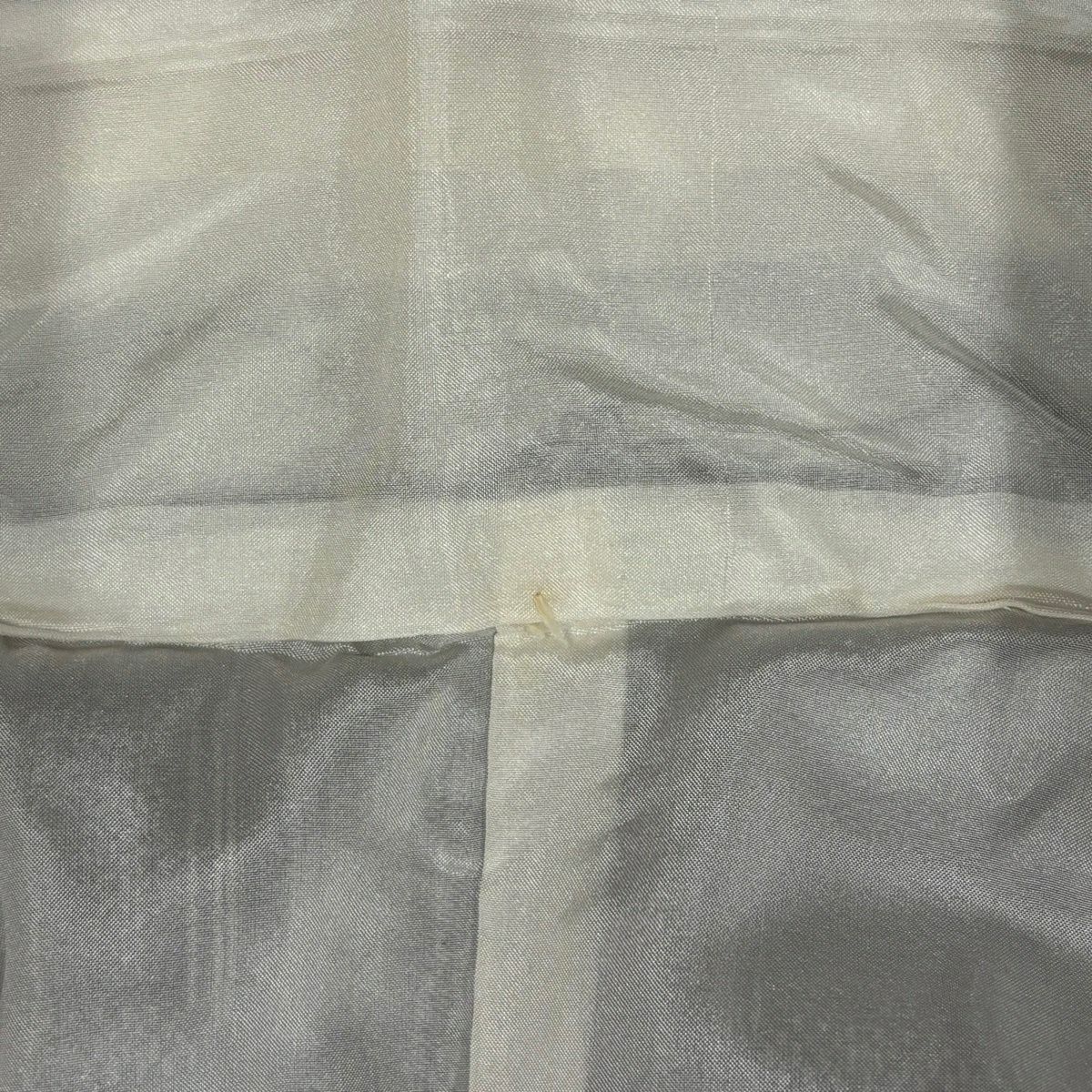 【美品】 紬織 身長154cm 袖長62cm S 雙層 格子 幾何學 黑灰 純蠶絲 優品級