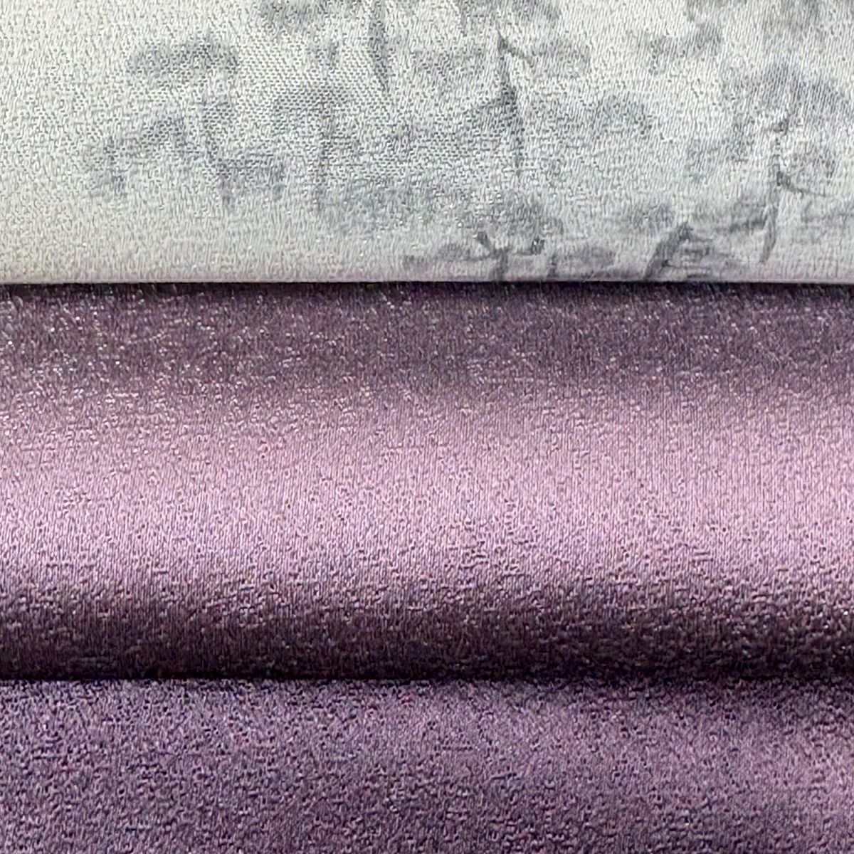 【美品】 名古屋帶 逸品級 樹木 枝花 銀通 金銀彩 灰紫 純蠶絲