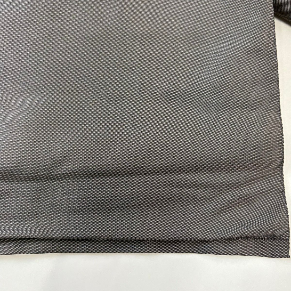 袋帶 逸品級 帝王紫 附有落款 紬織織 幾何學圖案 金絲 拉麵絲 灰茶 お太鼓圖案 純蠶絲