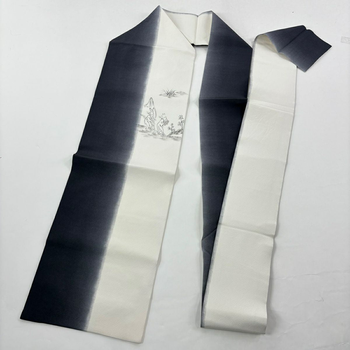 【美品】 小紋 身長162.5cm 袖長63cm S 雙層 名古屋帶套裝 落款あり 寄せ柄 鱗 深藍 純蠶絲 名品級
