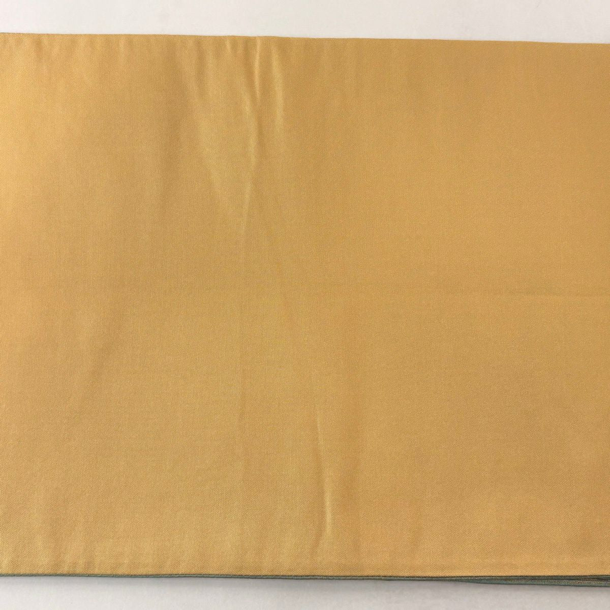 【美品】 袋帶 秀品級 紬織織 縞 幾何圖案 金彩裝飾 灰綠 全通 純蠶絲