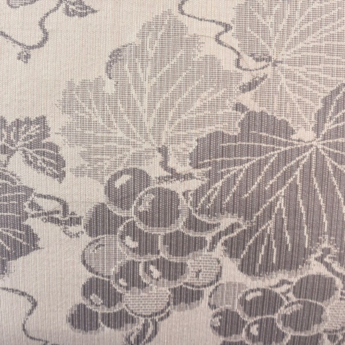 【美品】 開口名古屋帶 優品級 葡萄 灰紫 純蠶絲