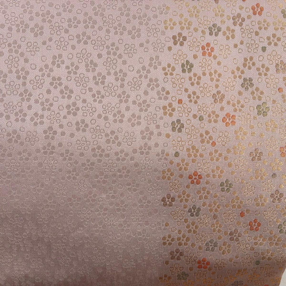 名古屋帶 秀品級 證書齊全 梅花花 金金箔 粉色 純蠶絲