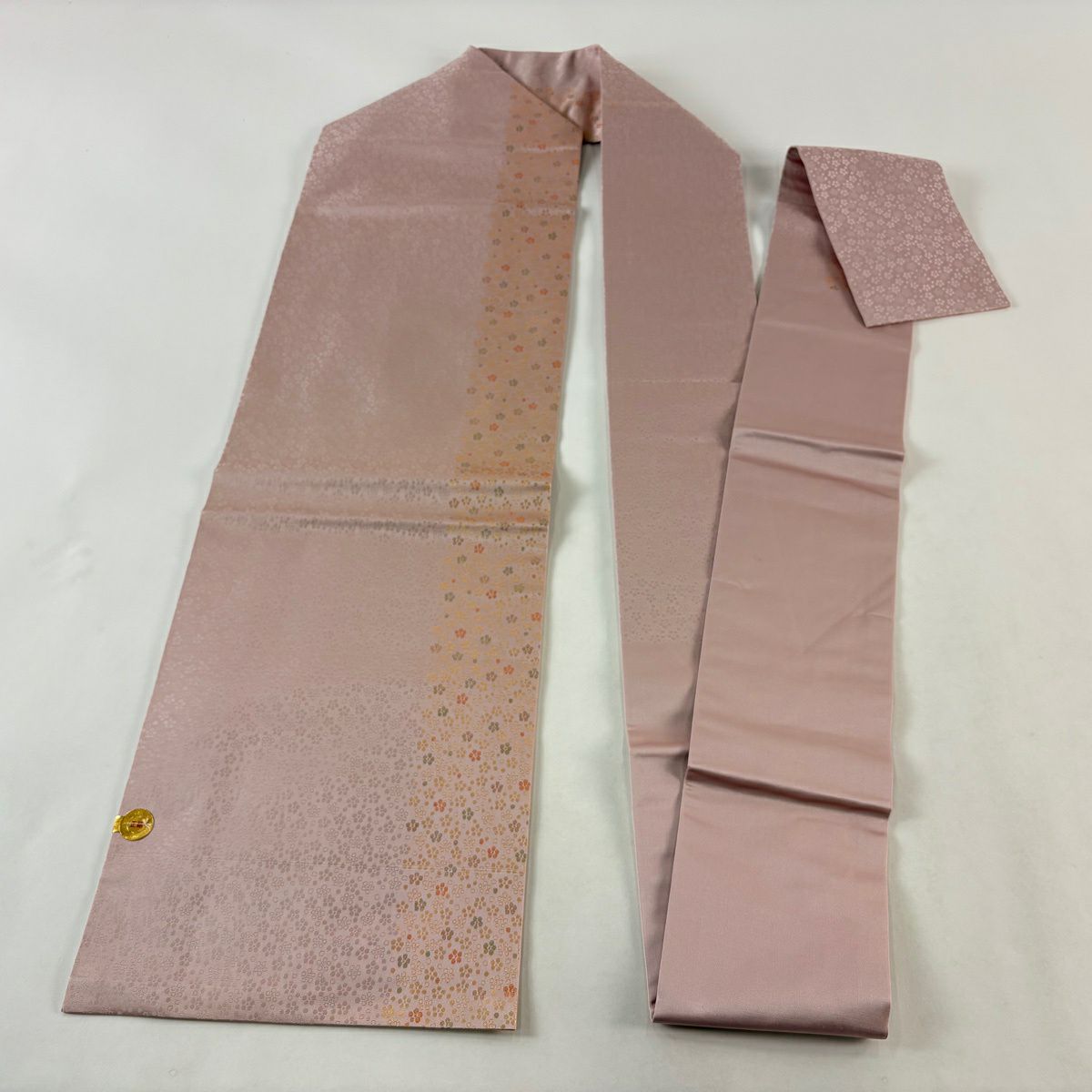 名古屋帶 秀品級 證書齊全 梅花花 金金箔 粉色 純蠶絲