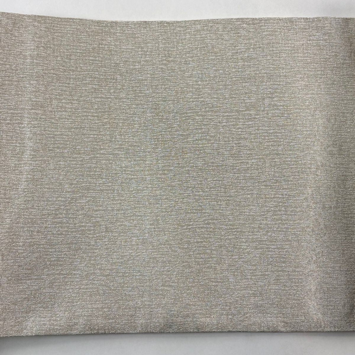 【美品】 袋帶 秀品級 關西仕立 華紋 草花紋 金銀彩 灰白 六通 純蠶絲