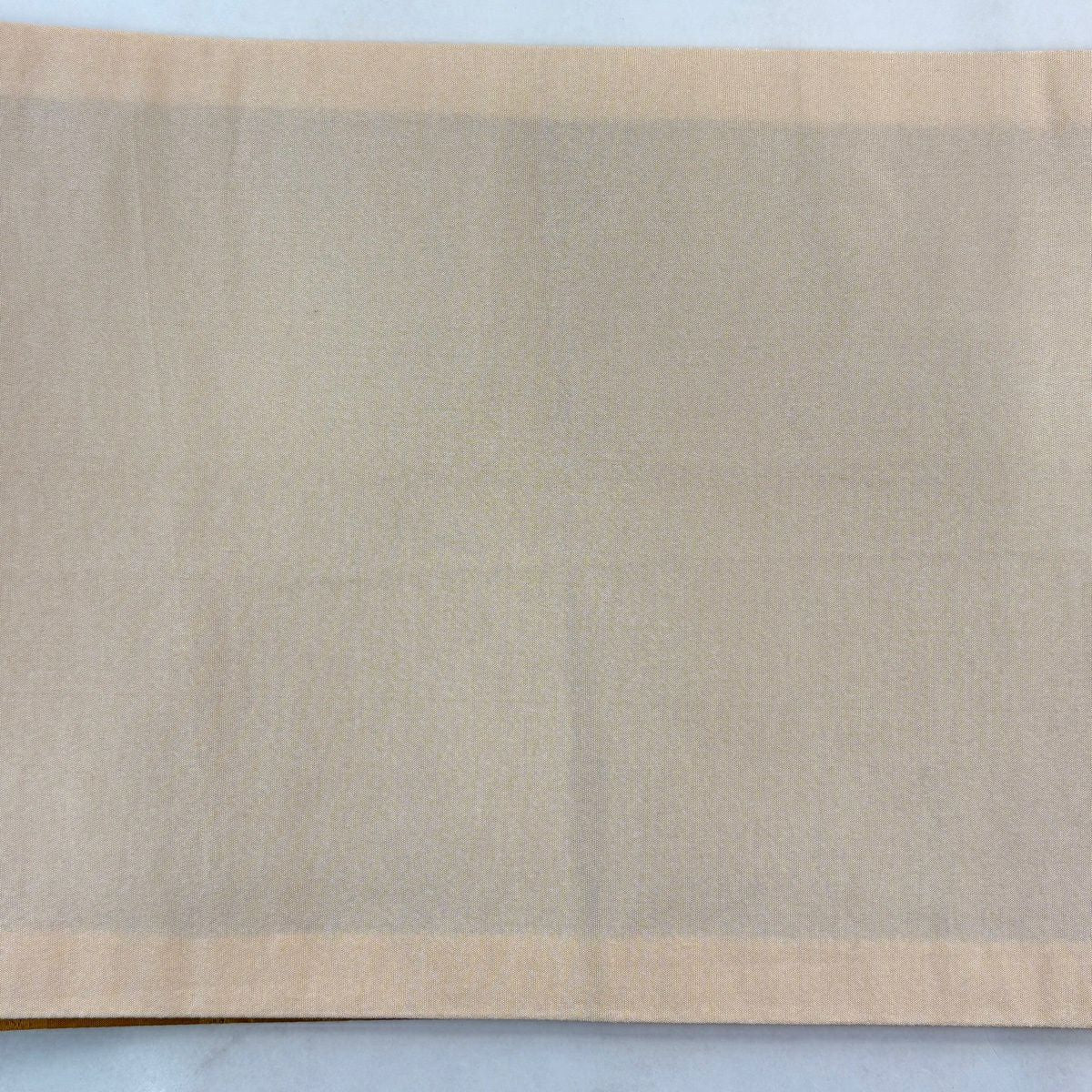 【美品】 袋帶 秀品級 樱花 波 金絲 唐織 米色 六通 純蠶絲