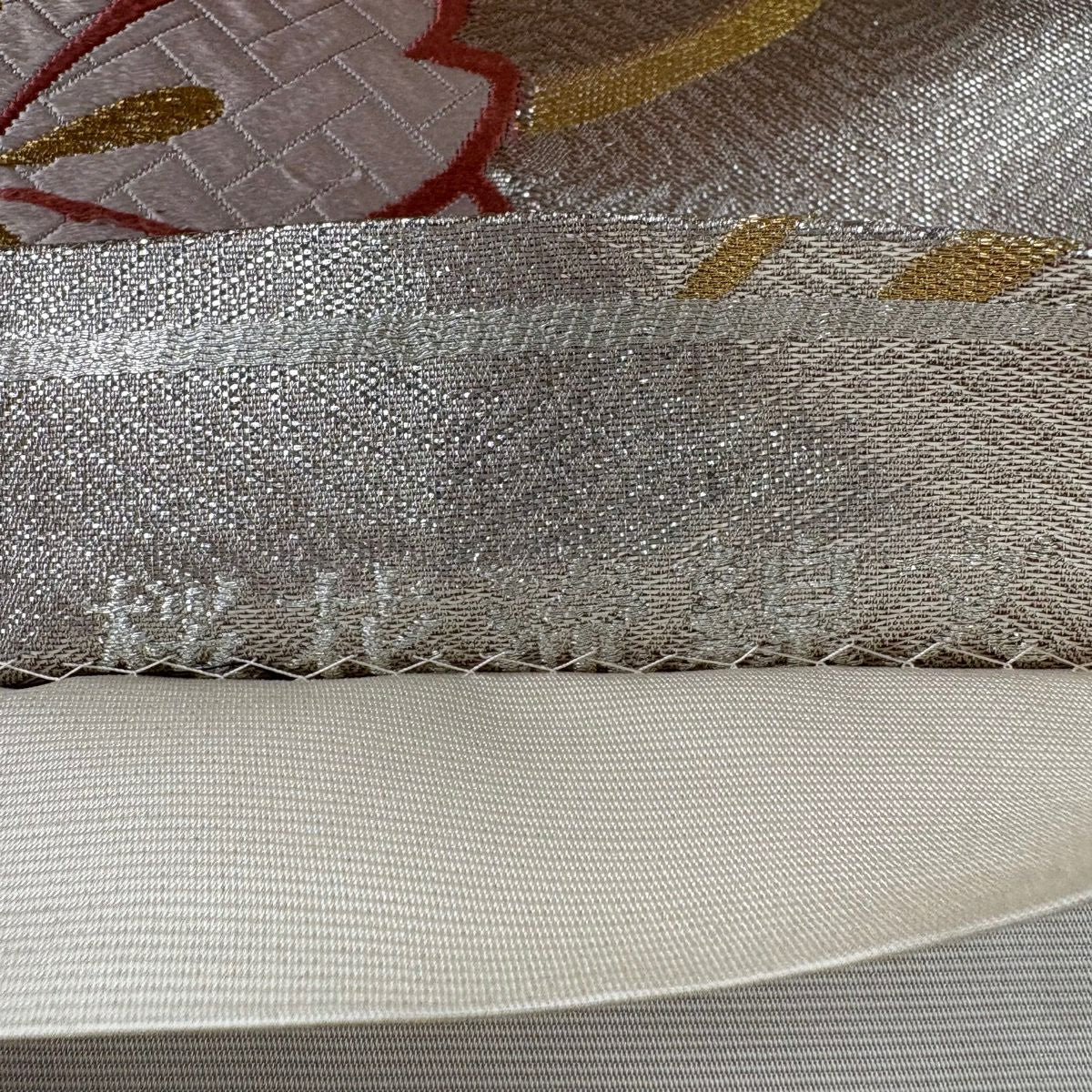袋帶 秀品級 櫻花 流水 金銀絲 金金箔 粉色 六通 純蠶絲