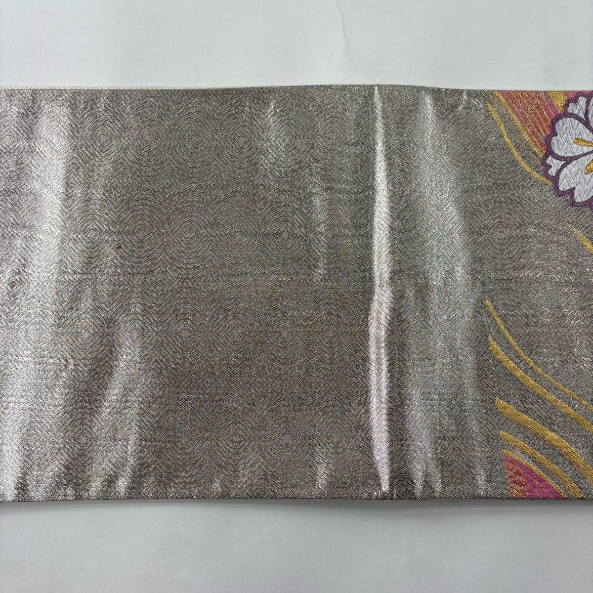 袋帶 秀品級 櫻花 流水 金銀絲 金金箔 粉色 六通 純蠶絲