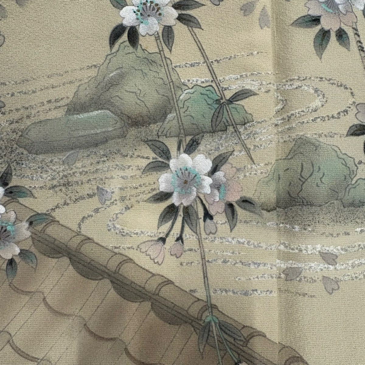 訪問服 身長158.5cm 袖長64cm M 雙層 櫻花 仁和寺 漸層 紫 純蠶絲 優品級