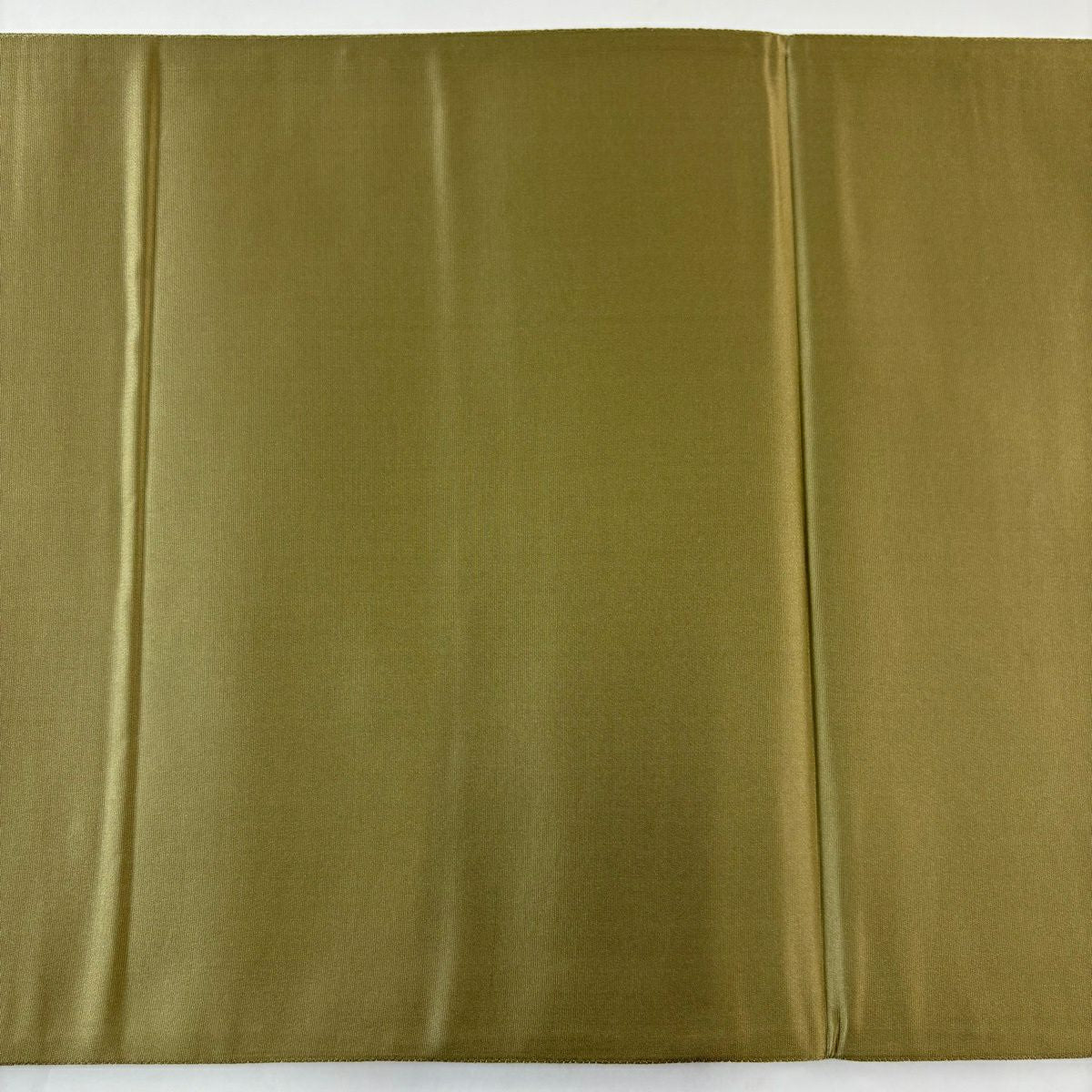 【美品】 袋帶 秀品級 正倉院 段紋 華紋 金金箔 茶綠 お太鼓圖案 純蠶絲