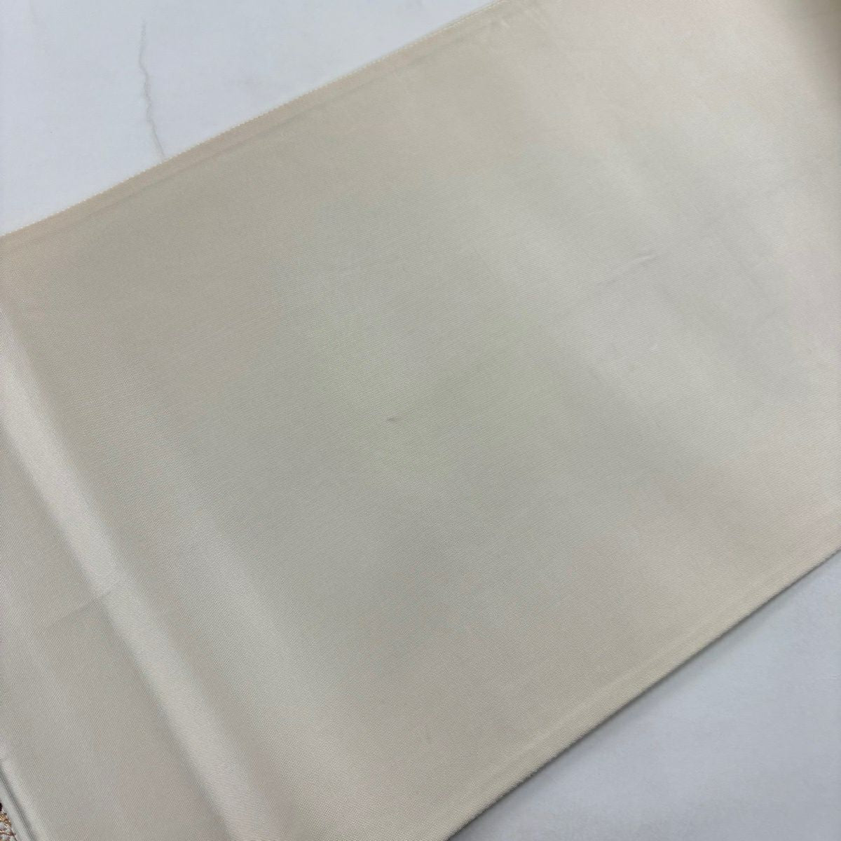 【美品】 袋帶 秀品級 草花紋紋 波刺繡 金金箔 淺綠 六通 純蠶絲
