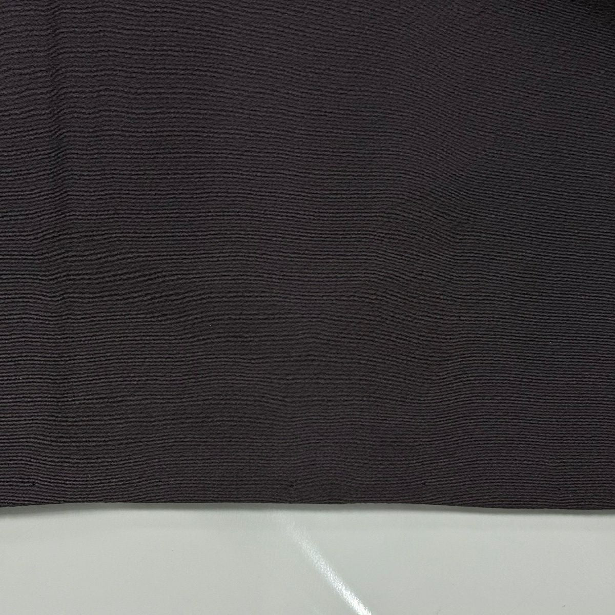 訪問服 身長151.5cm 袖長63cm S 雙層 梅花 菱 絞染 黑 純蠶絲 秀品級