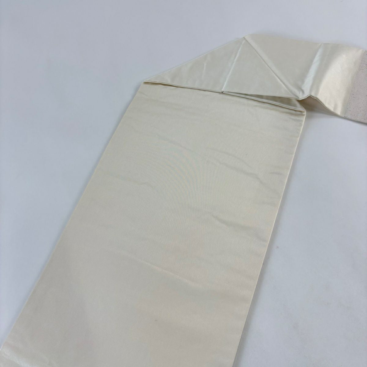 名古屋帶 秀品級 色紙 牡丹 螺鈿 金銀彩 奶油色 純蠶絲