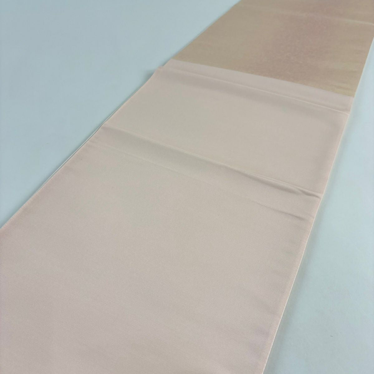 【美品】 袋帶 秀品級 草花紋紋 螺鈿 金銀彩 淡粉色 六通 純蠶絲