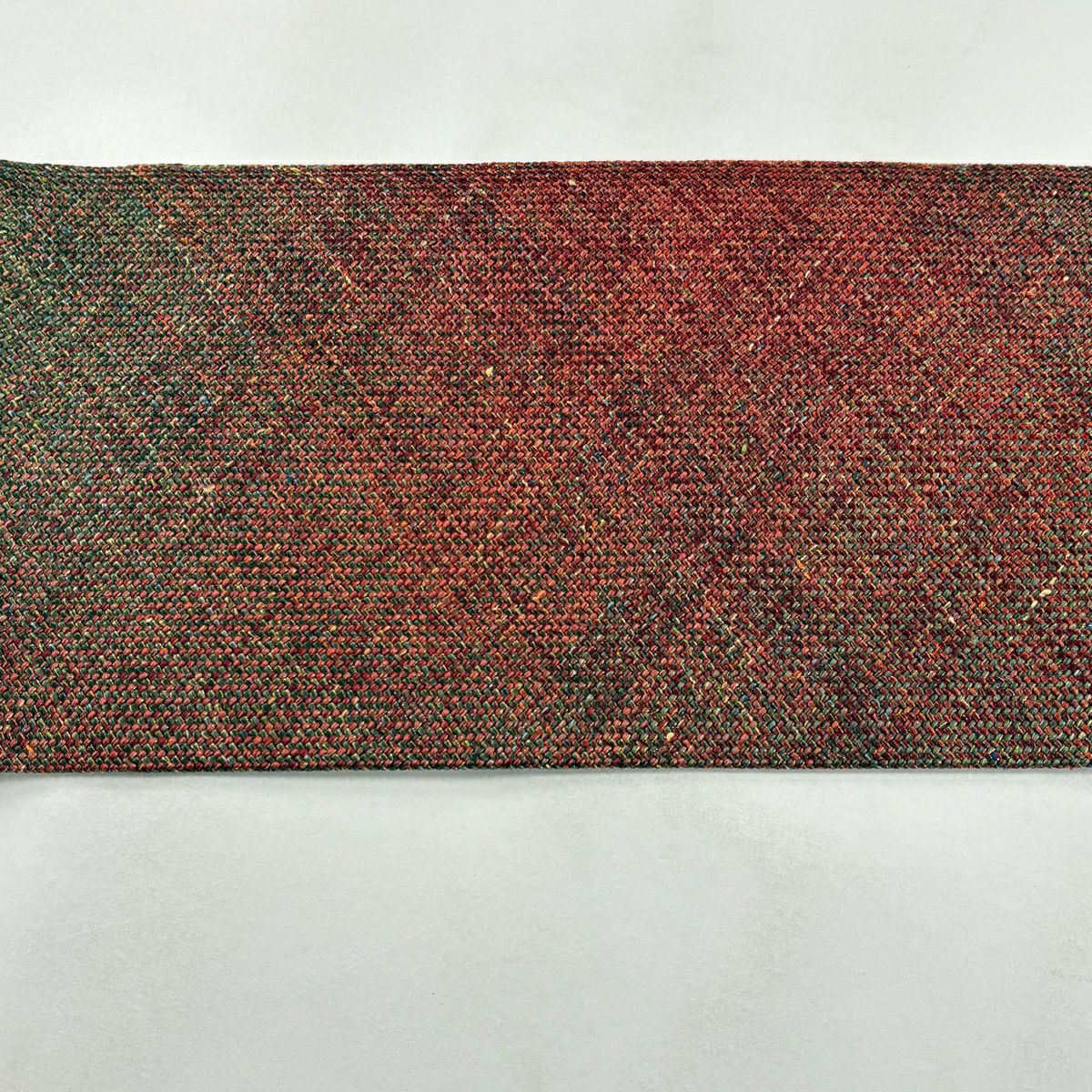 【美品】名古屋帶 優品級 八寸名古屋帶 幾何圖案 金絲 紅茶 純蠶絲