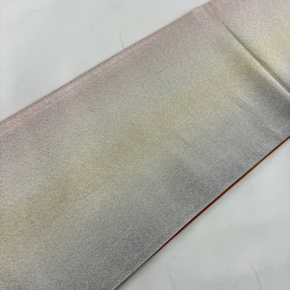 【美品】 袋帶 秀品級 辻花染圖案 金銀彩 金金箔 銀 六通 純蠶絲