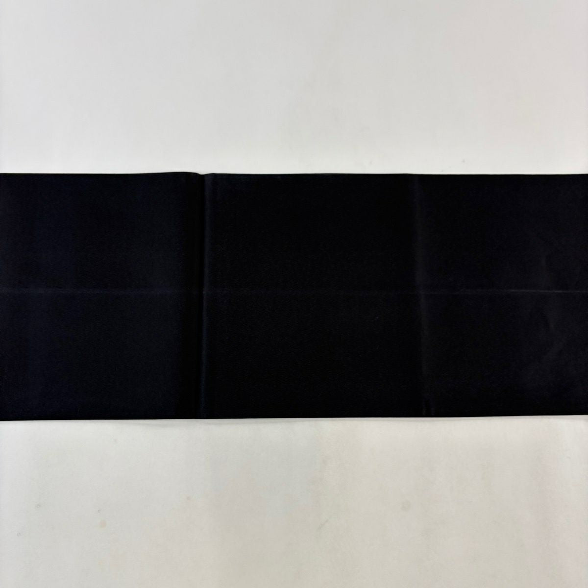 【美品】 袋帶 名品級 縞 幾何 灰 深藍 六通 純蠶絲