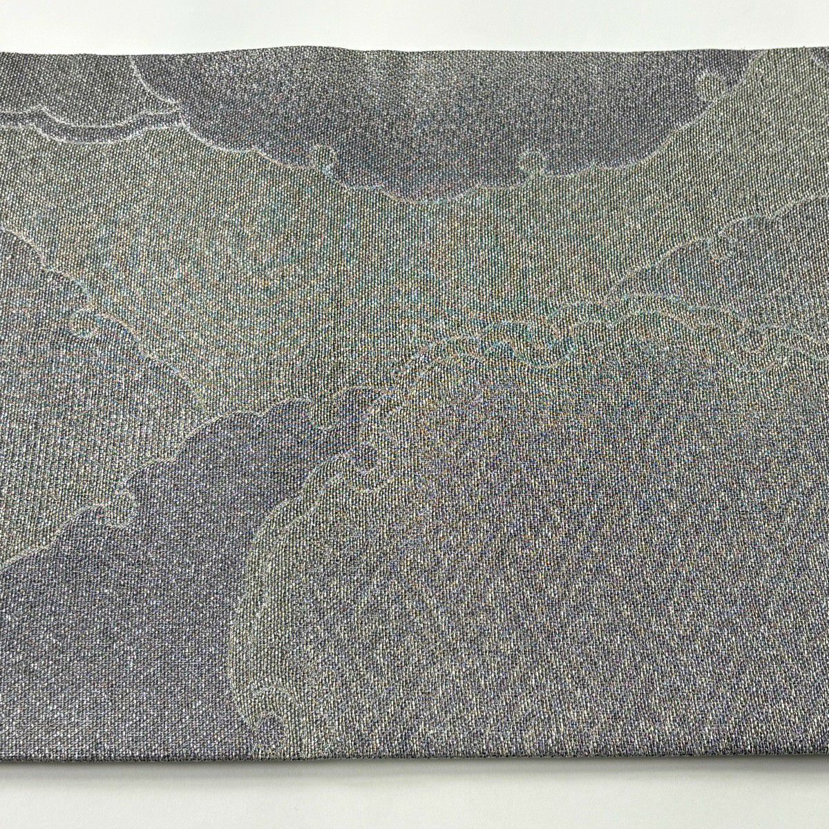 袋帶 逸品級 有落款 美空ひばり 市松樹 雪輪 銀線 金金箔 銀 全通 純蠶絲