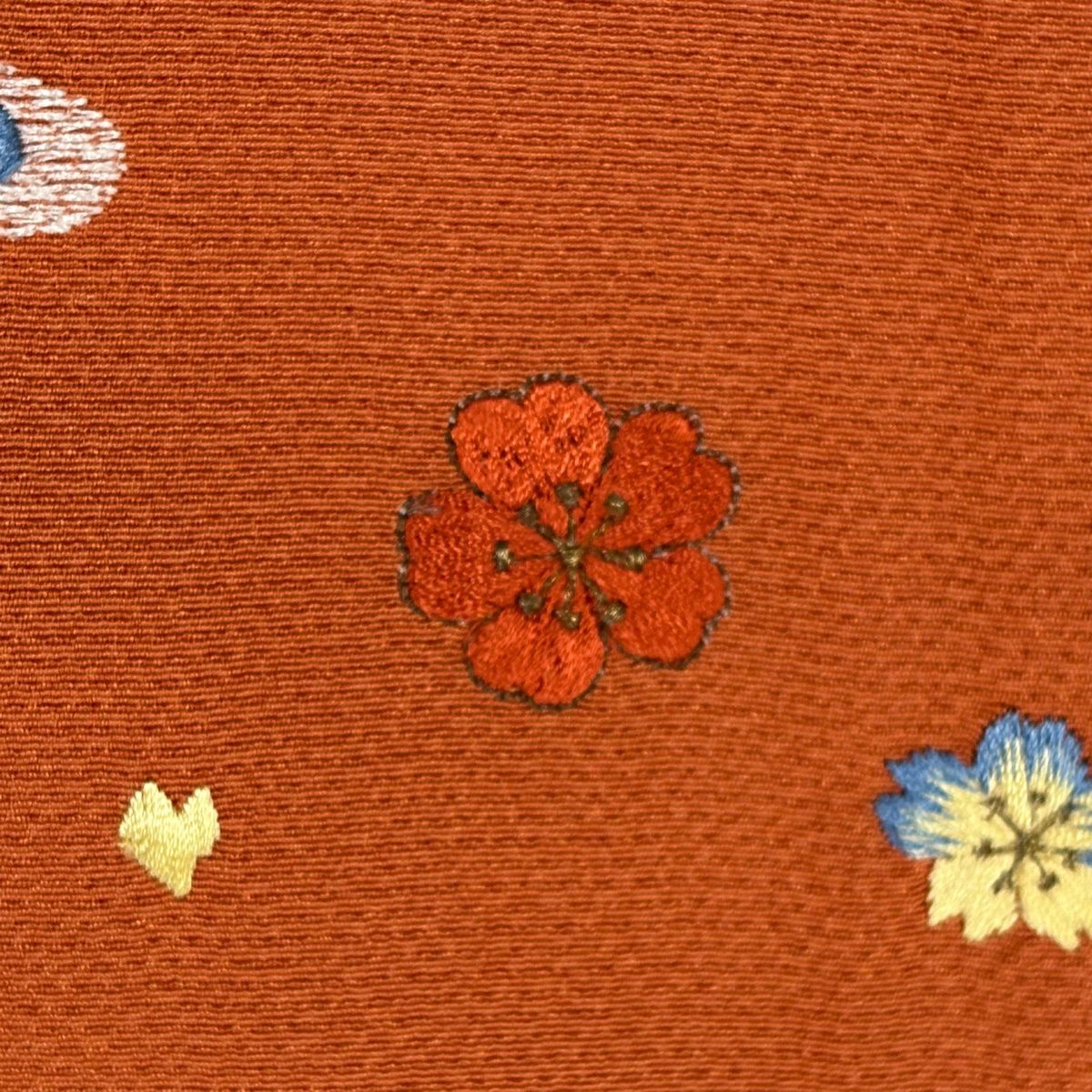 振袖禮服 身長164.5cm 袖長67cm M 雙層 花鼓 駒 刺繡 金糸 紅茶 純蠶絲 秀品級