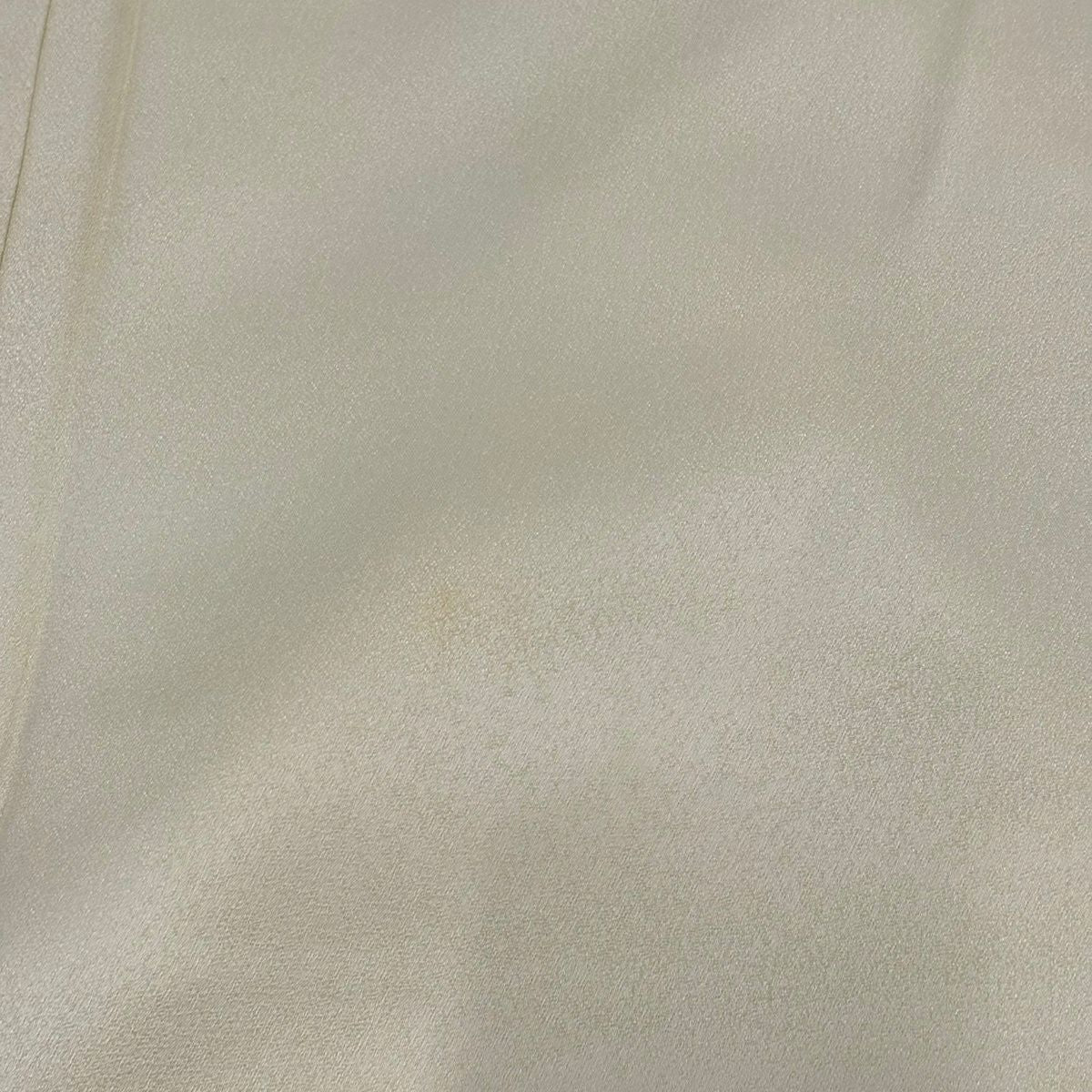 訪問服 身長162cm 袖長65.5cm M 雙層 菊花 籠目 金銀彩 淺黃 純蠶絲 優品級