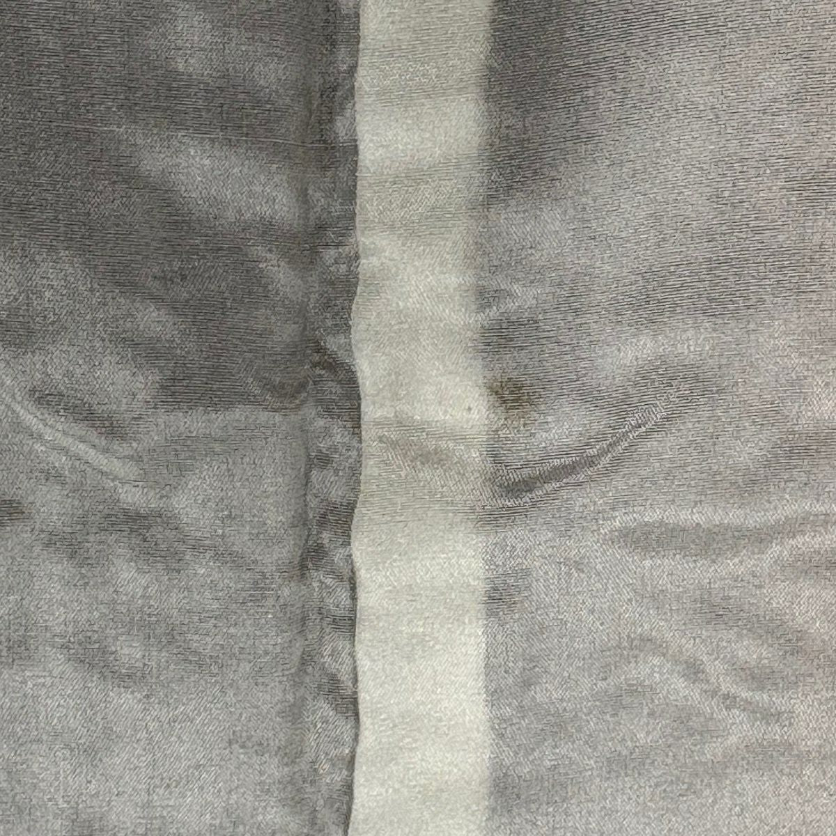 【美品】 小紋 身長153.5cm 袖長62.5cm S 雙層 縱條 幾何圖案 灰紫 純蠶絲 秀品級