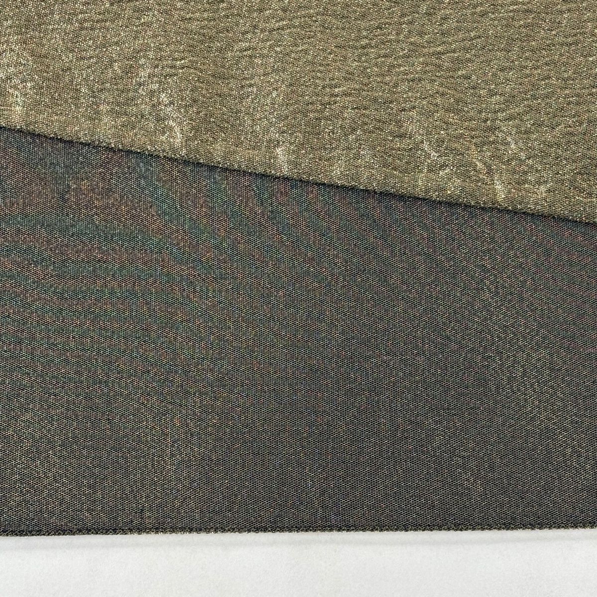 【美品】 袋帶 秀品級 松樹 草花紋 金糸 金金箔 茶綠 純蠶絲 お太鼓柄