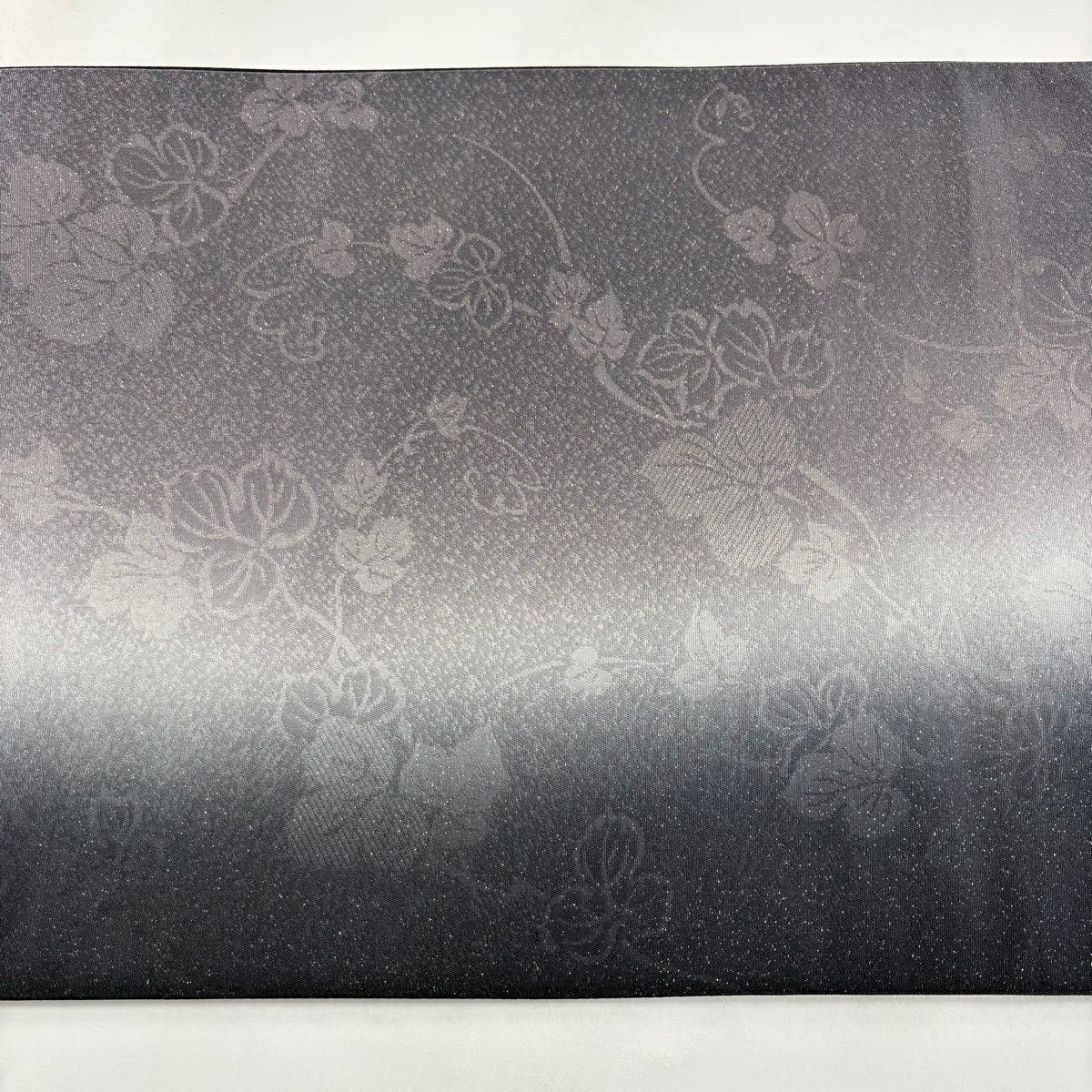 【美品】 袋帶 秀品級 地紋 漸層圖案 金金箔 灰紫 全通 純蠶絲