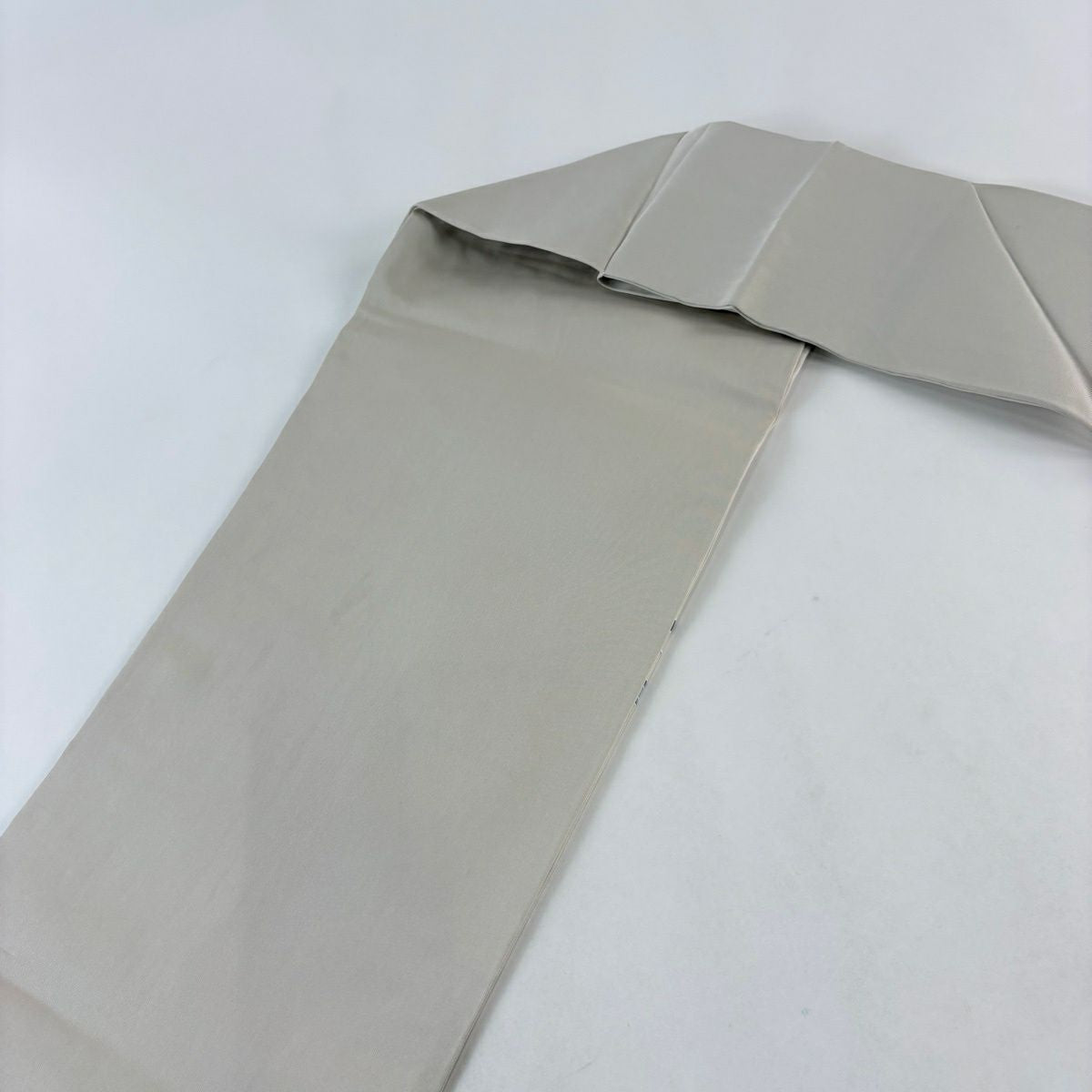 【美品】名古屋帶 秀品級 能 流水 灰色 純蠶絲