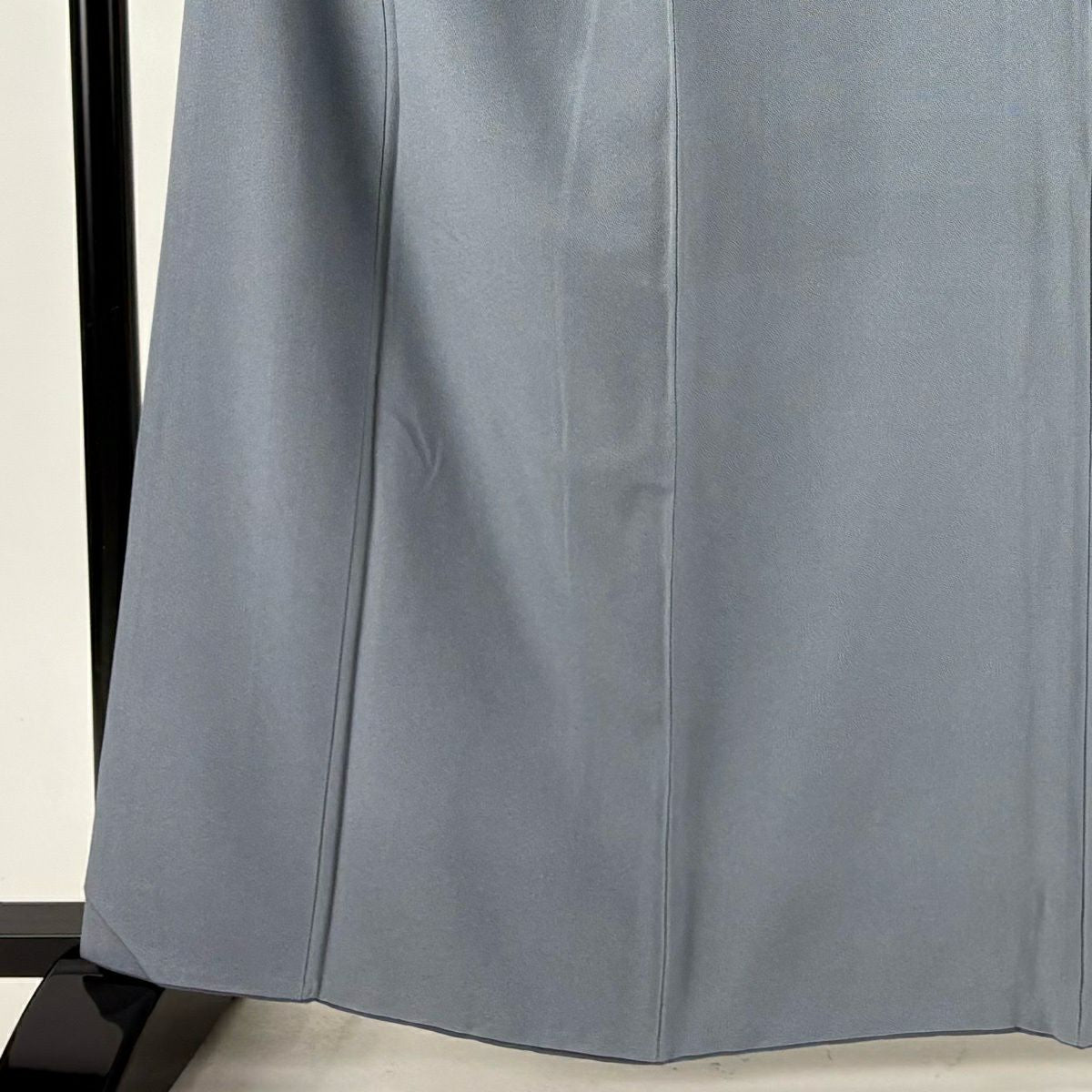 江戶小紋 身長163.5cm 袖長66.5cm M 雙層 服部光廣 落款あり 鮫 青灰色 純蠶絲 名品級