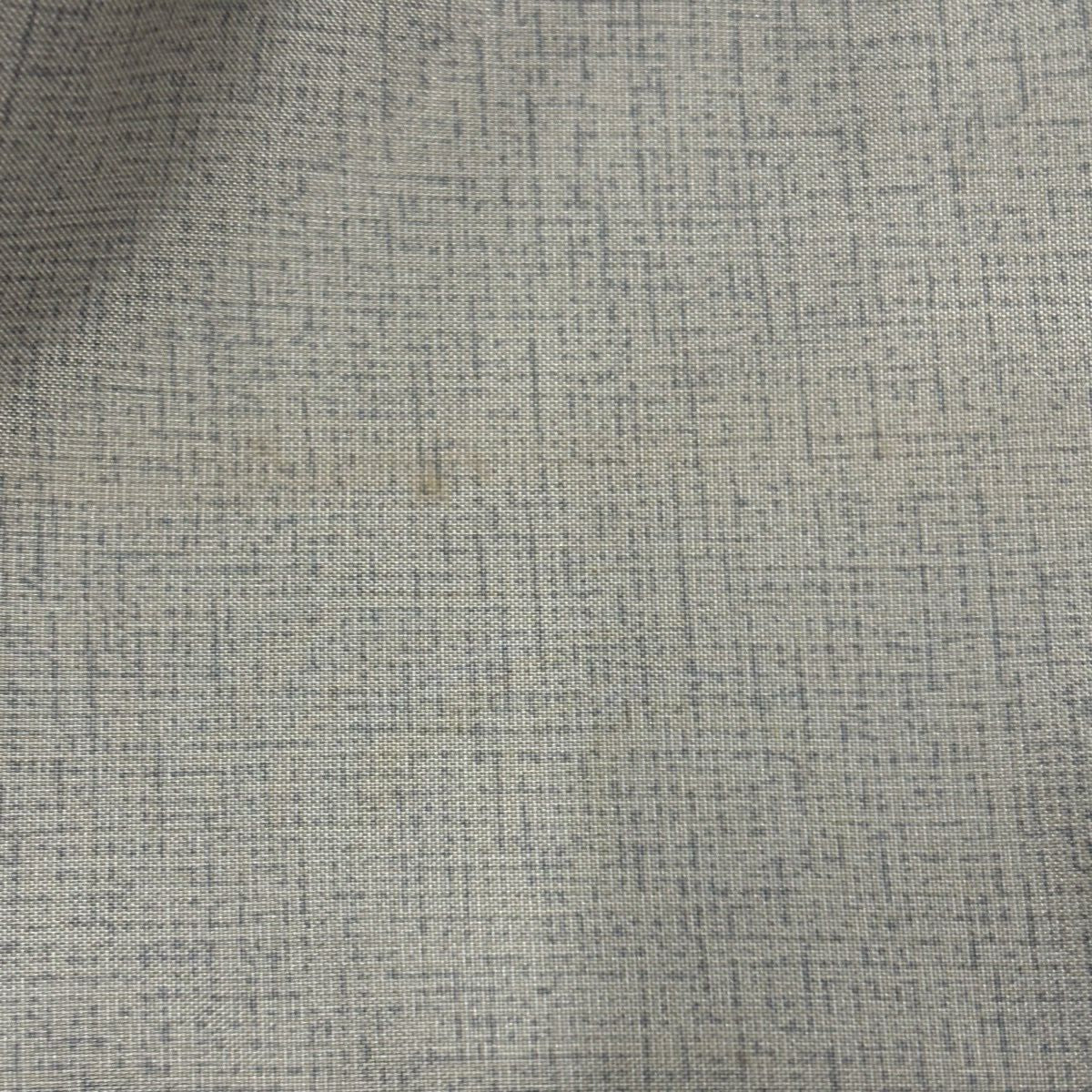 付下 身長161cm 袖長64cm M 雙層 紬織織 花鳥 格天井 刺繡 染分 灰 純蠶絲 秀品級