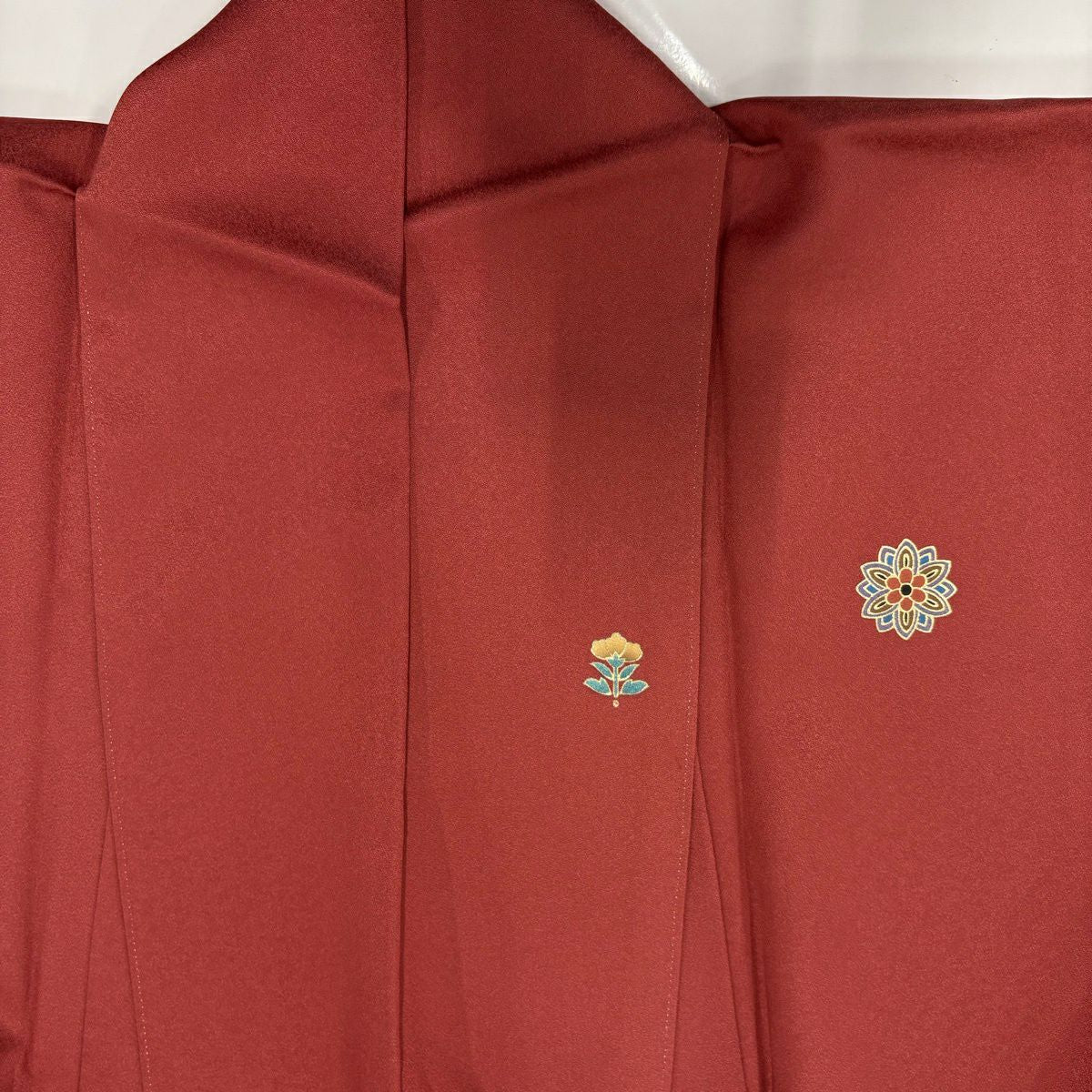 【美品】 付下 身長169cm 袖長65cm M 雙層 華紋 草花紋紋 金銀彩 水晶紅茶 純蠶絲 優品級