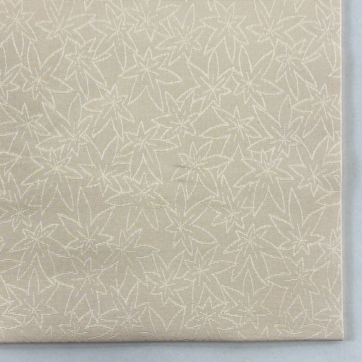 名古屋帶 秀品級 菊花葉紋刺繡 金絲 淺橙色 純蠶絲