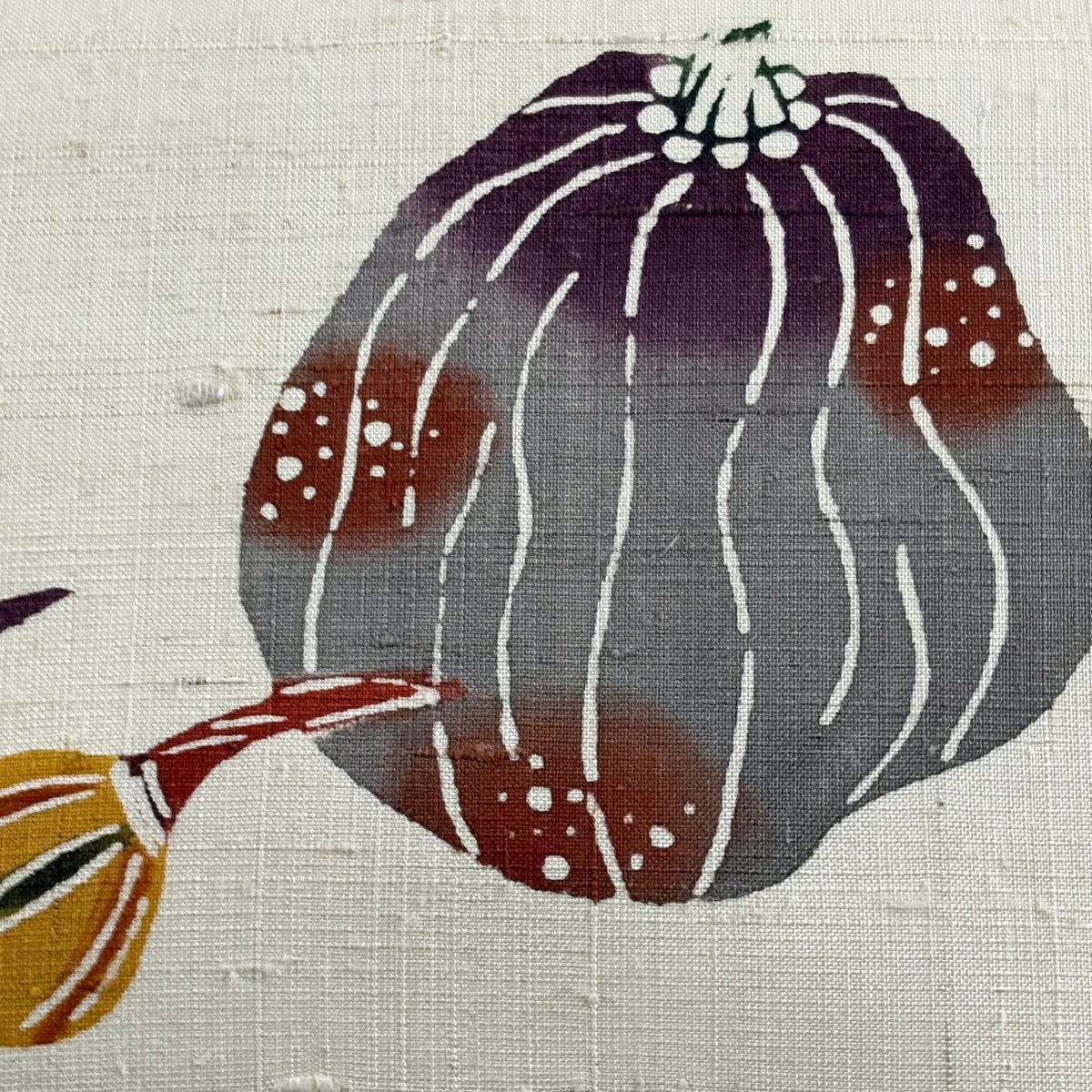 【美品】名古屋帶 秀品級 紬織織 生物圖案 奶油色 純蠶絲