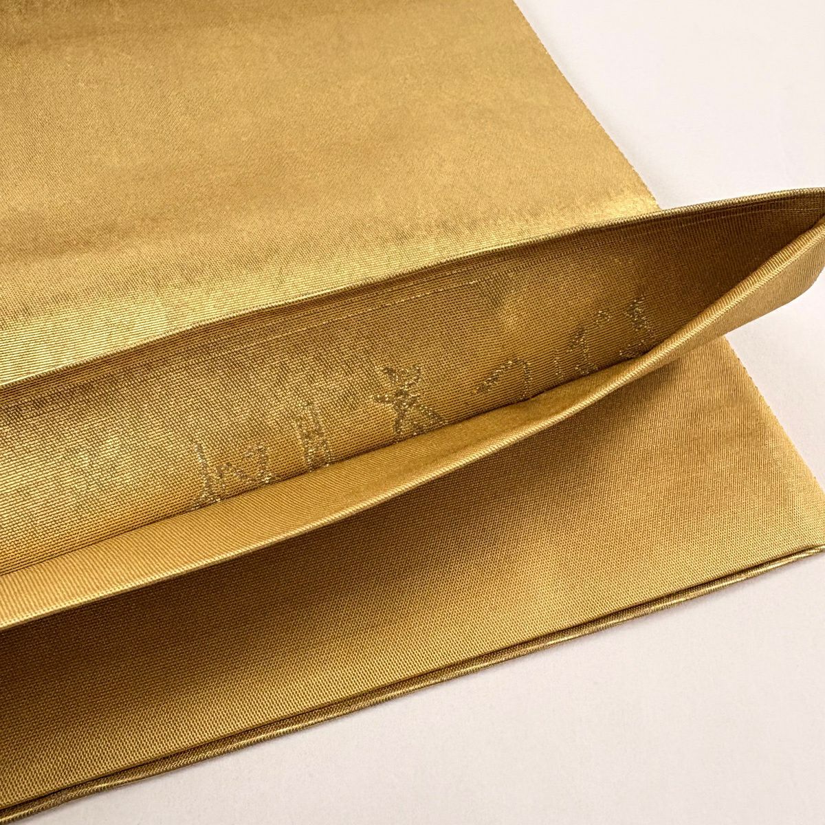 袋帶 秀品級 童 椿 金絲 本金金箔 金色 大鼓圖案 純蠶絲