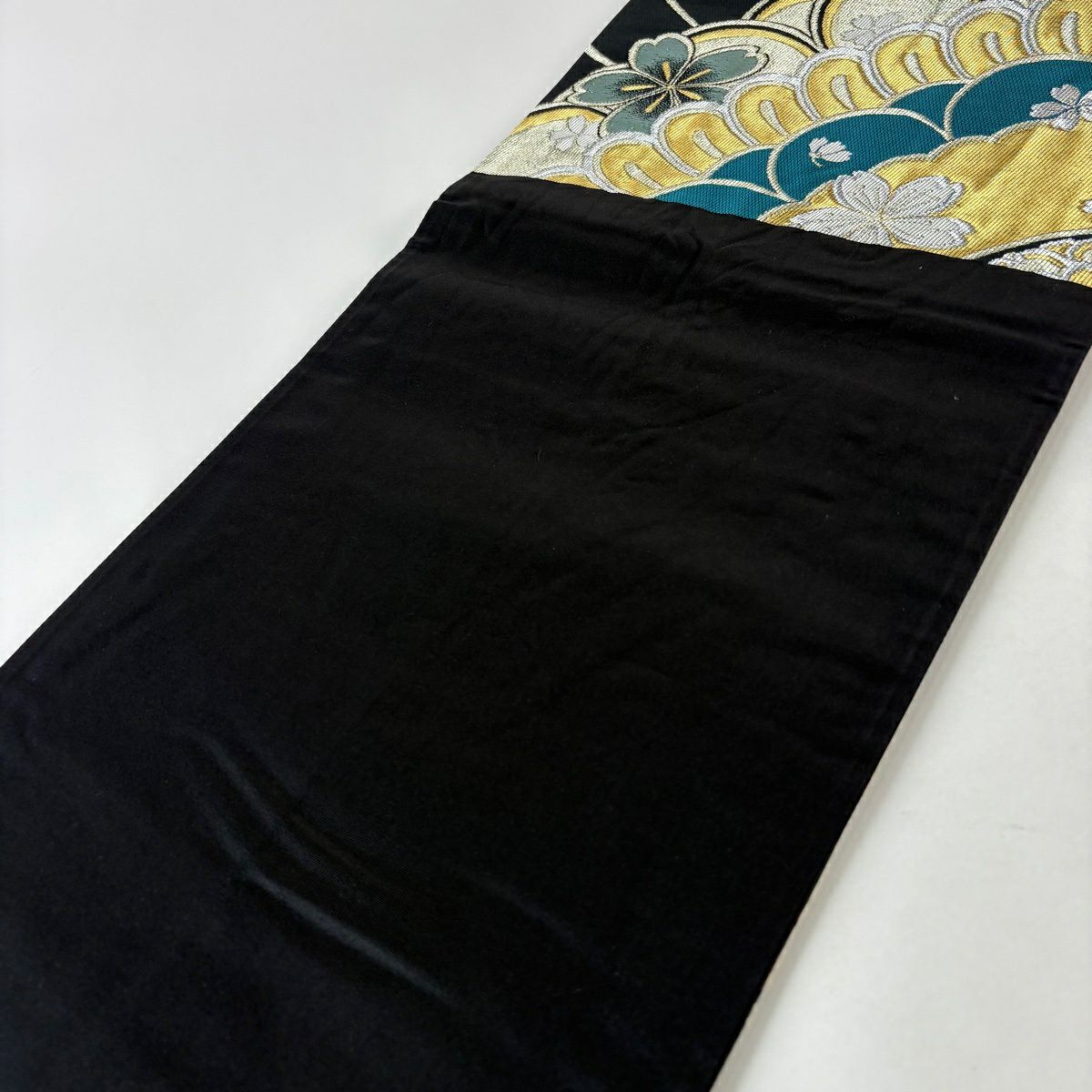【美品】 袋帶 秀品級 櫻花花瓣 金銀線 金金箔 金色 六通 純蠶絲