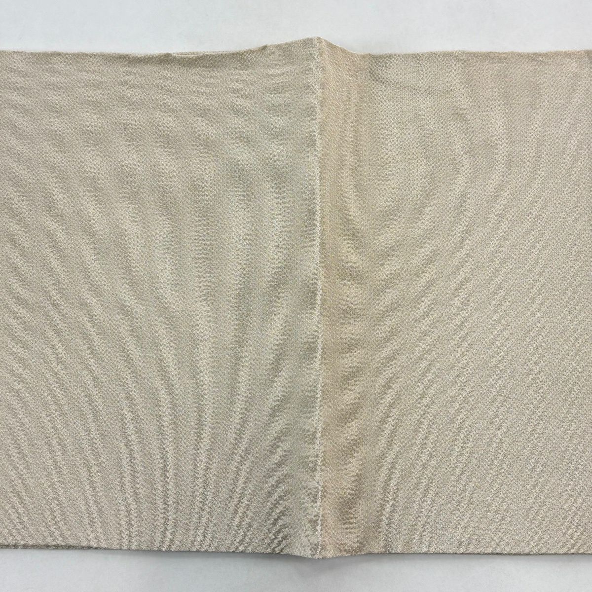 【美品】 開口名古屋帶 優品級 花器 金銀彩 絞織 灰茶 純蠶絲