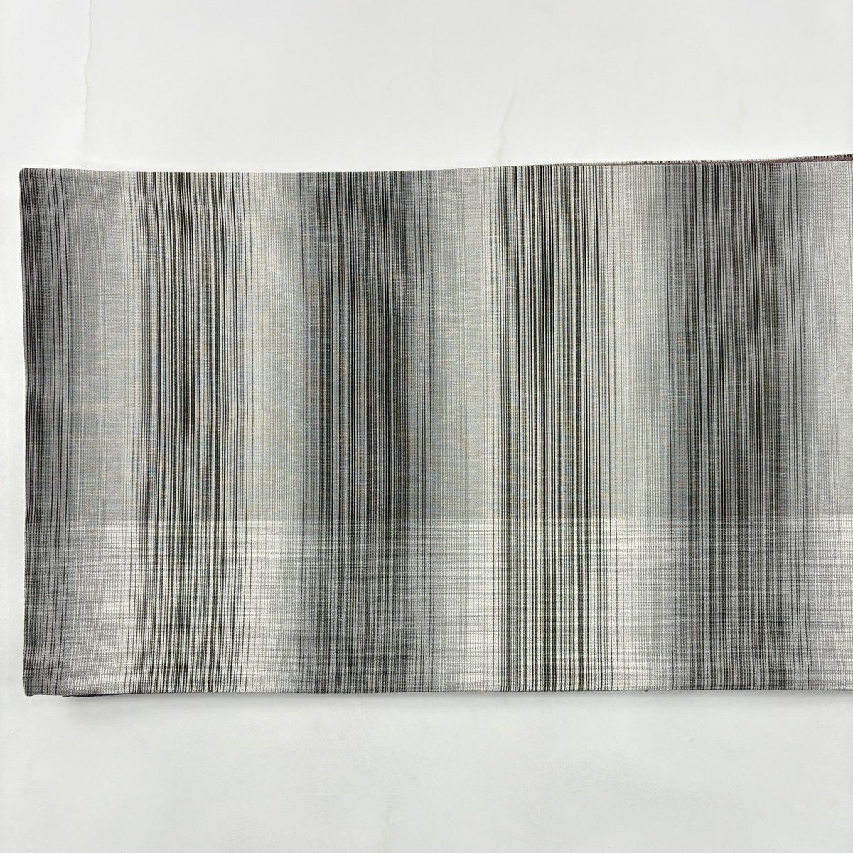 【美品】 袋帶 秀品級 霞 漸層圖案 銀線 金金箔 淺紫 全通 純蠶絲