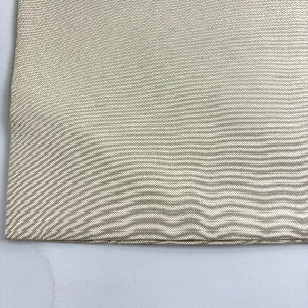 名古屋帶 優品級 圓文 條紋 金絲 金銀彩 奶油色 純蠶絲
