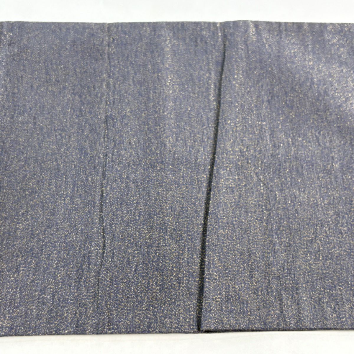 【美品】 袋帶 秀品級 萬壽菊花 蔦 金銀線 金金箔 灰紫 お太鼓圖案 純蠶絲