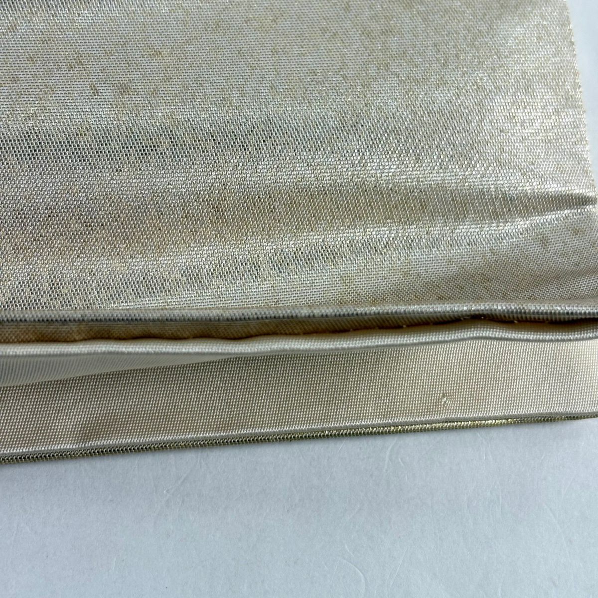 【美品】 袋帶 逸品級 横山大觀 落款 山 波頭 金絲 金金箔 金色 お太鼓圖案 純蠶絲